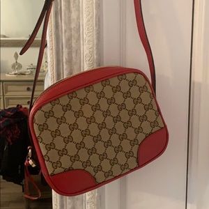 SOLD- Gucci Original G Canvas Mini Bree Crossbody